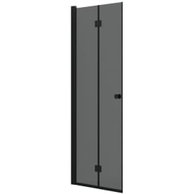 Dansani Match dusjdør, modell B, 77 cm, tonet glass, sort profil