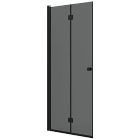 Dansani Match brusedør, model B, 97 cm, tonet glas, sort profil