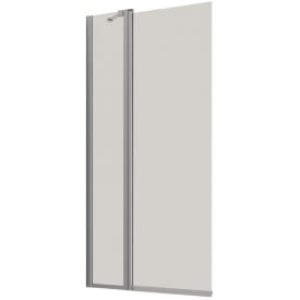 Dansani Match badekarsvägg, modell H, 95 cm, klart glas, krom profil