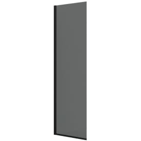 Dansani Match dusjvegg, modell D, 67 cm, tonet glass, sort profil