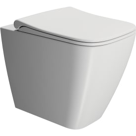 GSI Nubes toilet, back-to-wall, uden skyllekant, mat hvid