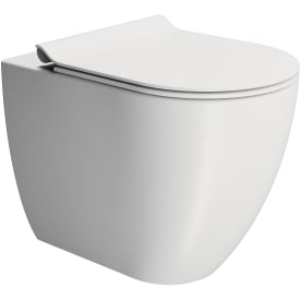 GSI Pura toilet, back-to-wall, uden skyllekant, mat hvid