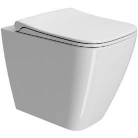 GSI Nubes toilet, back-to-wall, uden skyllekant, hvid