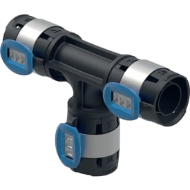 FLOWFIT tee 40mm PPSU sort