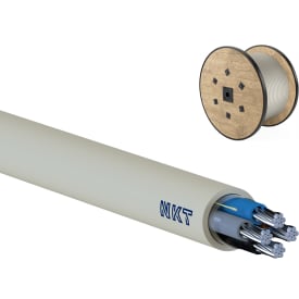 Kabel NOIK-AL/AXQ 90° 4X35 Dca, Lysegrå, afmåles