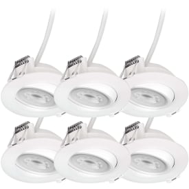 4lite Vinovia downlights, 6-pak, hvit