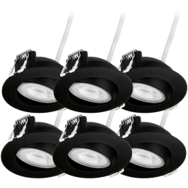 4lite Vinovia downlights, 6-pak, sort