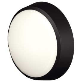 4lite Pylus Round vägglampa utomhus, svart