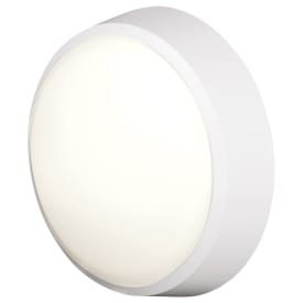 4lite Pylus Round utomhus vägglampa, vit