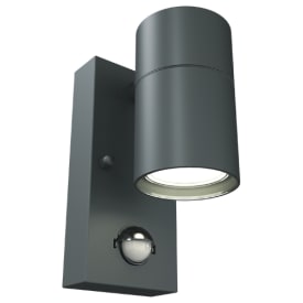 4lite Marinus Sleek utomhus vägglampa med sensor, antracit