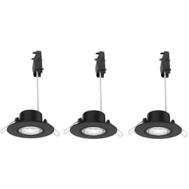 Philips Cilantro downlight, sort, 3-pk