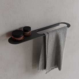 Copenhagen Bath CB 100 håndkleholder, 50 cm, med hylle, sort matt