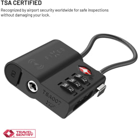 Fixed hængelås m. tracker, Apple Find My, sort