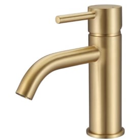 Håndvaskarmatur med push-up. Børstet messing