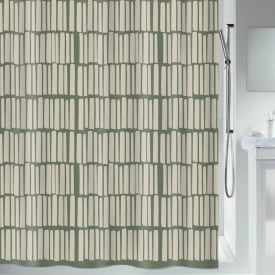 Spirella Rita dusjforheng, 180x200 cm, grønn/beige