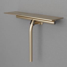 Scandtap Style brusehylde med bruseskraper, børstet guld