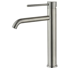 Zen Sanitary Slimline tvättställsblandare, borstat rostfritt stål