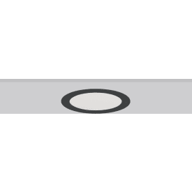 Toledo Flat+ Ø213 10/19W, 1300/2600lm, 830/840, DALI, opal, antr