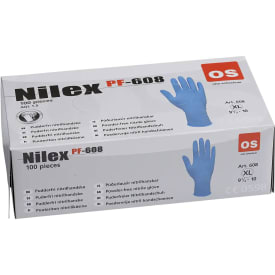Nilex Black PF 608 nitril engangshandsker 100 stk, Blå, 10/XL