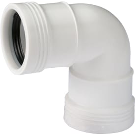 Wavin Wafix afløbsbøjning, 87,5°, Ø50 mm, plast, hvid