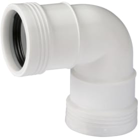Wavin Wafix afløbsbøjning, 88,5°, Ø40 mm, plast, hvid