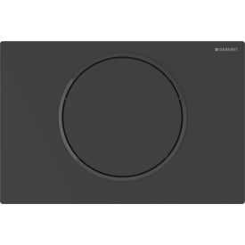 Geberit Sigma 10 Round betjeningsplate med spylekontroll, 230V, svart