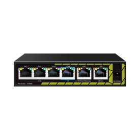 PoE Extender Switch 4EP+2EP 6 Ports 100Mbps IEEE 802.3 af/at/bt