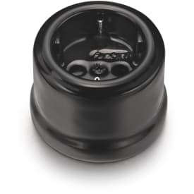 Fontini Garby Schuko-uttag 2P+T med petskydd utan kablage, svart porslin