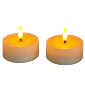 Solar T-Lys med 3D flamme som rigtigt stearinlys. IP44