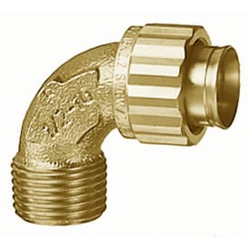 Sanipex kuplingsalbue m/utv. gjenge, albue 3/4" utv. x 20mm