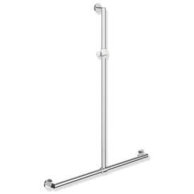 Hewi 900 T støttegreb/brusestang, 118,5x125 cm, krom/hvid