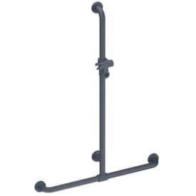 Hewi 801 T støttegreb/brusestang, 96,2x110 cm, mat antracit