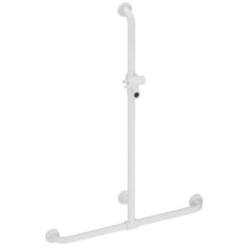 Hewi 801 T støttegreb/brusestang, 96,2x110 cm, mat hvid