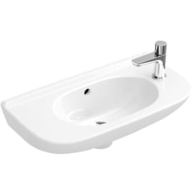 V&B O.novo Compact vegghengt servant, 500x250 mm, hvit med CeramicPlus