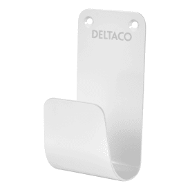 Deltaco E-Kabel krog stål hvid
