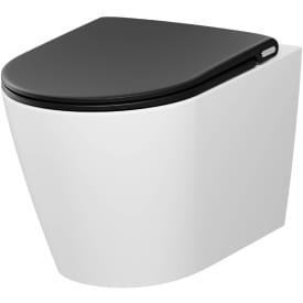 Pressalit Trend Style D2 væghængt toilet, uden skyllekant, hvid/mat sort
