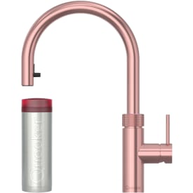 Quooker Flex Round Pro3 kjøkkenarmatur, kokende vann, uttrekkbar tut, rosa kobber
