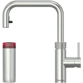 Quooker Flex Square Pro3 kjøkkenarmatur, kokende vann, uttrekkbar tut, stål