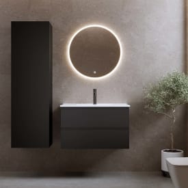Bathlife Eufori møbelpakke, med servant, 81x46,5x50 cm, sort matt