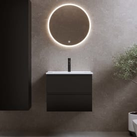 Bathlife Eufori møbelpakke, med servant, 61x46,5x50 cm, sort matt