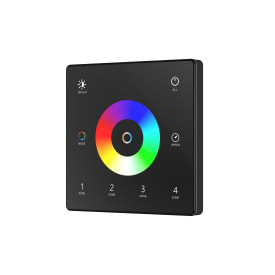 Touch panel væg RGBW colour led sort Batteri 4 zoner