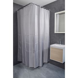Van der P Unicolor badeforhæng, 90x200 cm, grå