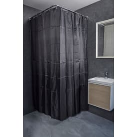 Van der P Unicolor badeforhæng, 90x200 cm, sort