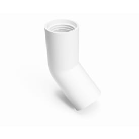 Purus avløpsbend, innstikk, 45°, Ø32 mm, plast, hvit
