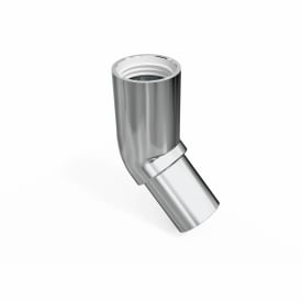 Purus afløbsbøjning, indstik, med spids, 45°, Ø32 mm, plast, krom