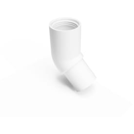 Purus avløpsbend, innstikk, med spiss, 45°, Ø40 mm, plast, hvit