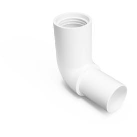 Purus avloppsböj, indstick, med spets, 90°, Ø32 mm, plast, vit