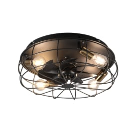 Trio Lighting Trondheim takvifte med lys, sort