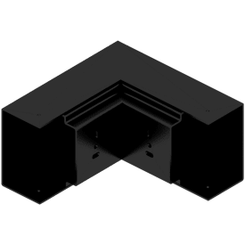Qventi Vertikal Vinkel 90 (Sett) aluminium, svart