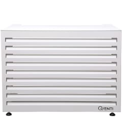 Qventi varmepumpe-overbygg, aluminium 115 cm, hvit